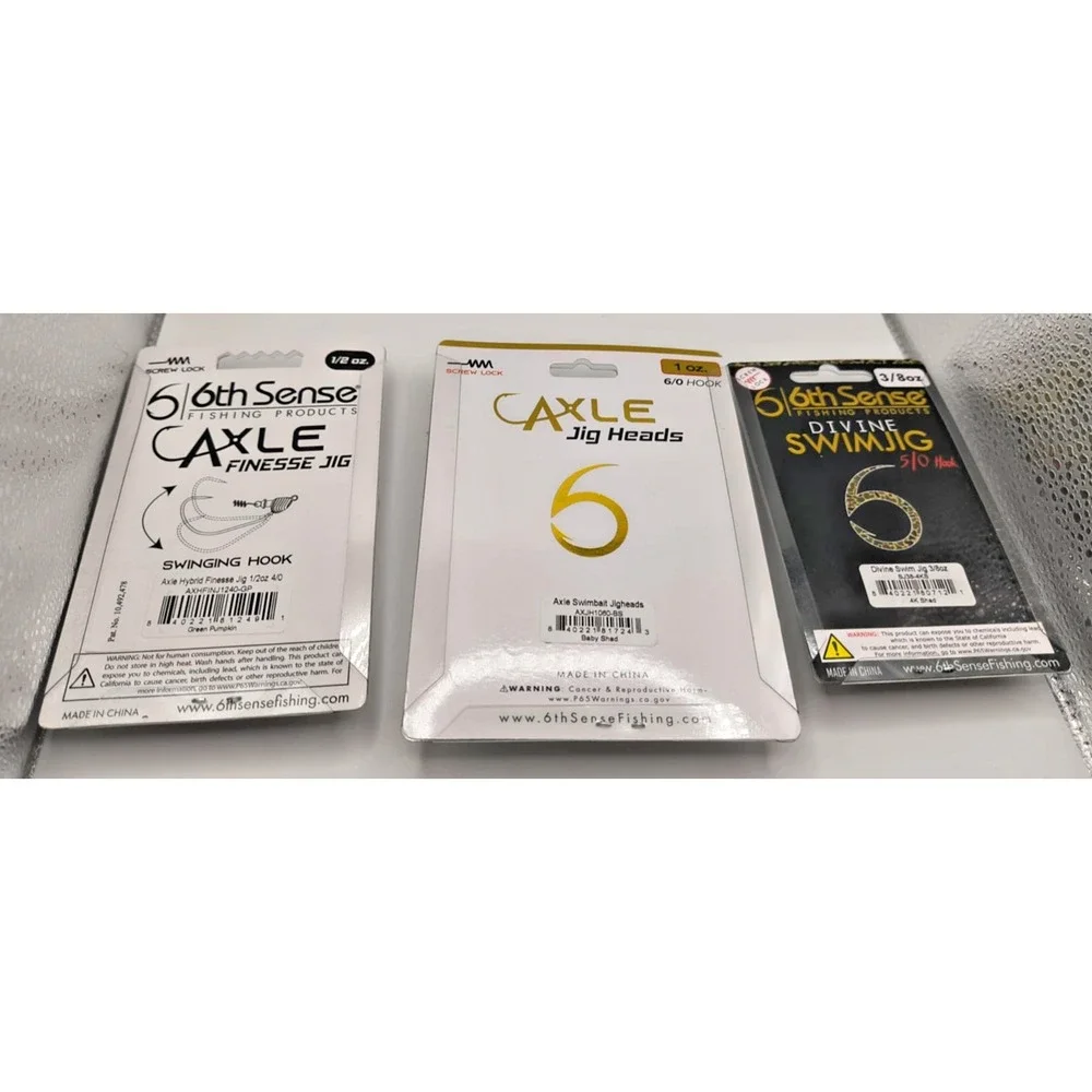 6th Sense Jigheads, Finesse Jig &Divine Swimjig - Lot of 3 - New